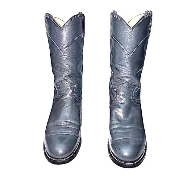 Justin Ropers Cowboy Women’s Gray Boots Size 5 C Pre-Owned L3506 Made In USA - Picture 9 of 9